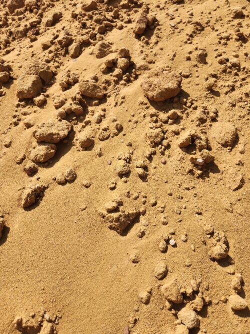 Mound of Yellow Building Sand (Plaster Sand) for wall rendering in Pretoria.